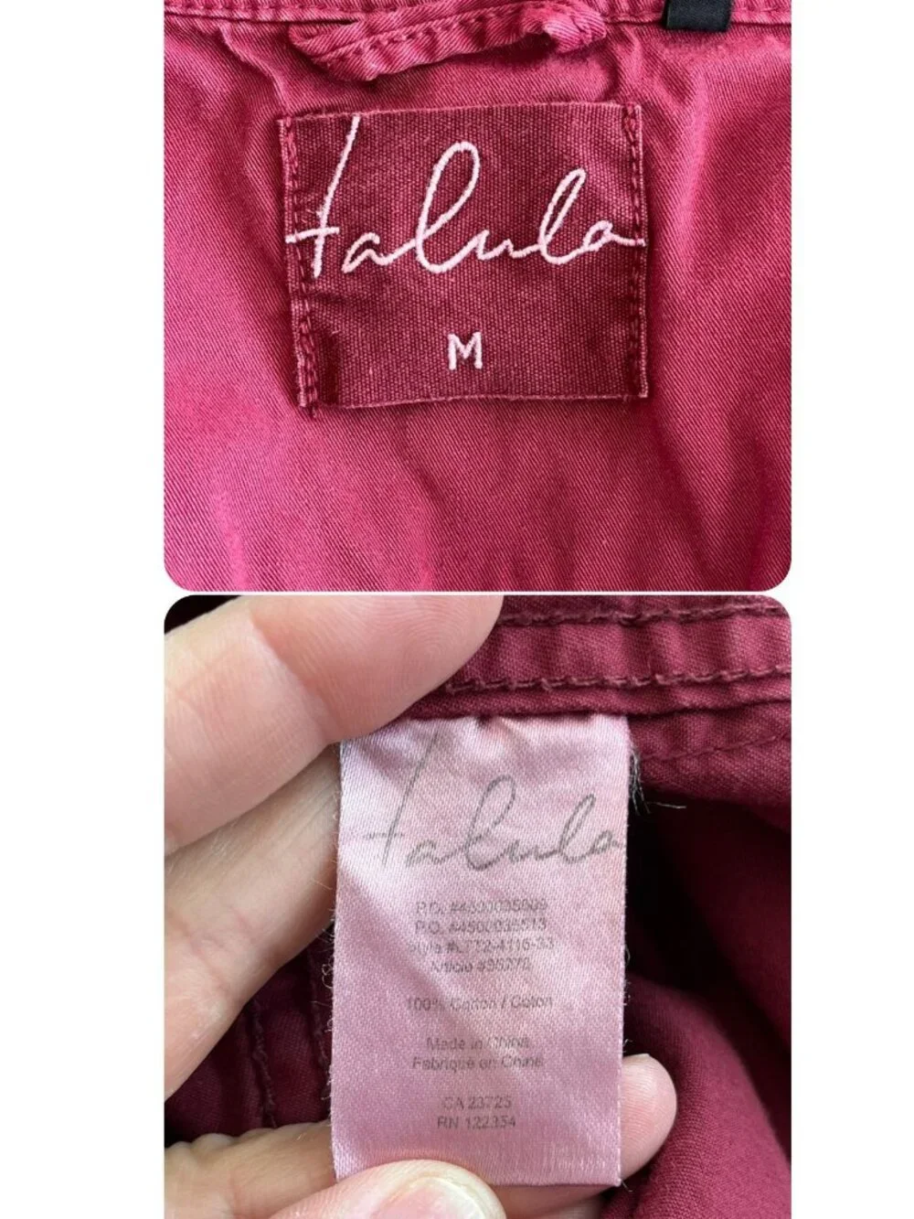 Aritzia Talula Burgundy Utility Anorak Jacket Size M Hooded Military Cargo Coat